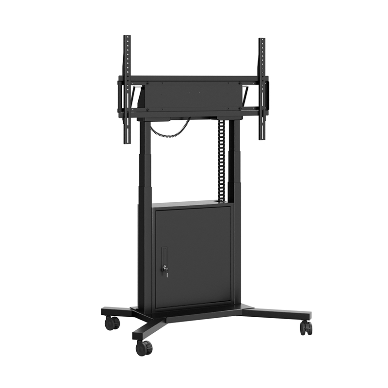 Hagor HP Twin Lift M-B 8247 - mobiler motorischer Display-Rollwagen 55-86" - max. 120 kg - VESA 900x600 - 980 mm Hub - schwarz