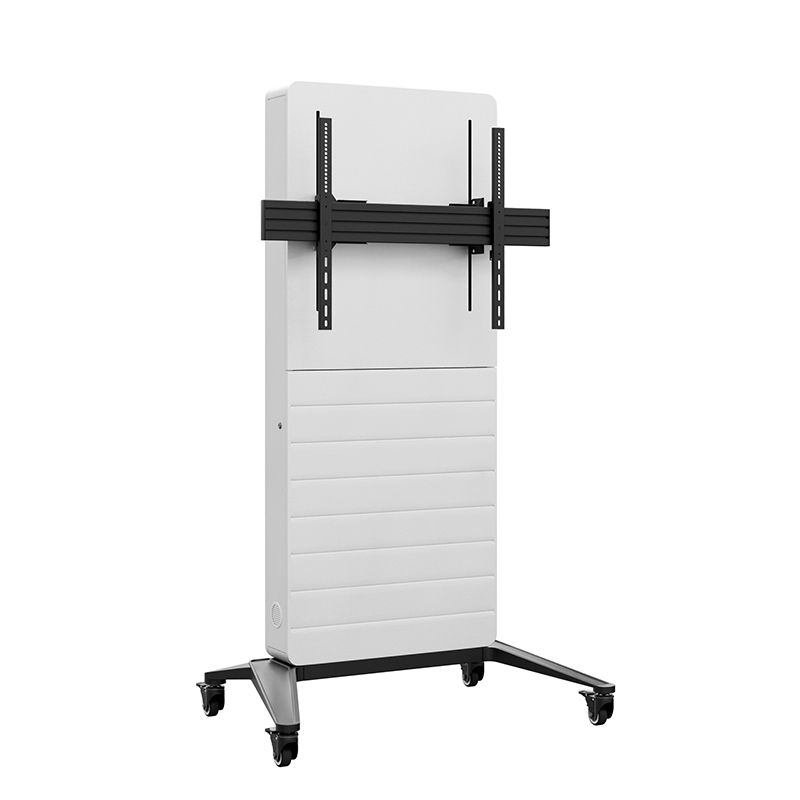 Hagor CON-Line M Lift 55-75" 2813 - Medienstele mobil mit Rollen und elektrischem Lift - 55-75" - Landscape - max. 50 kg - VESA 800x600 - Weiß