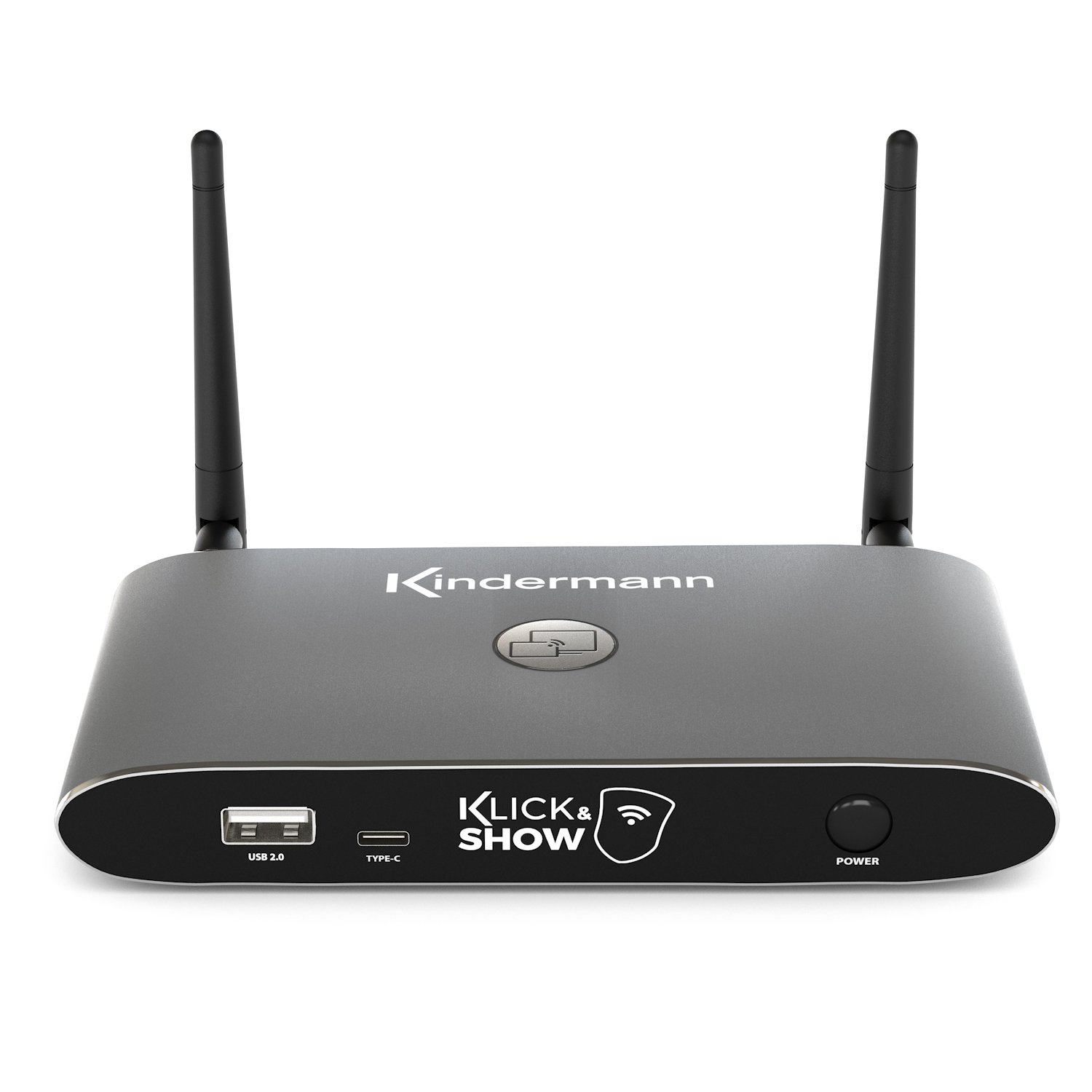 Kindermann Klick&Show K-40 Base Unit - Drahtloses BYOD-Präsentationssystem - 4K HDMI 2.0 - WiFi 5 - schwarz