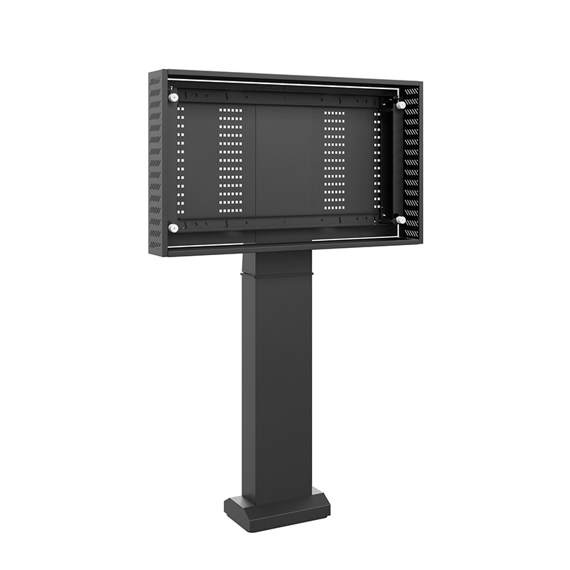 Hagor ScreenOut LG XE4 55" 5877 - Outdoor-Stele für LG 55XE3P-B / 55XE4F - hochwetterfest - Fundamentmontage - Landscape und Portrait - Schwarz