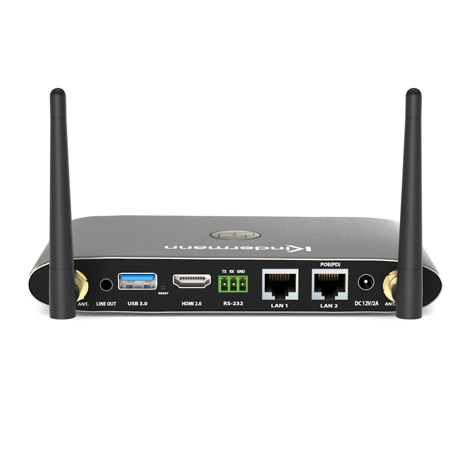 Kindermann Klick&Show K-40 Base Unit - Drahtloses BYOD-Präsentationssystem - 4K HDMI 2.0 - WiFi 5 - schwarz
