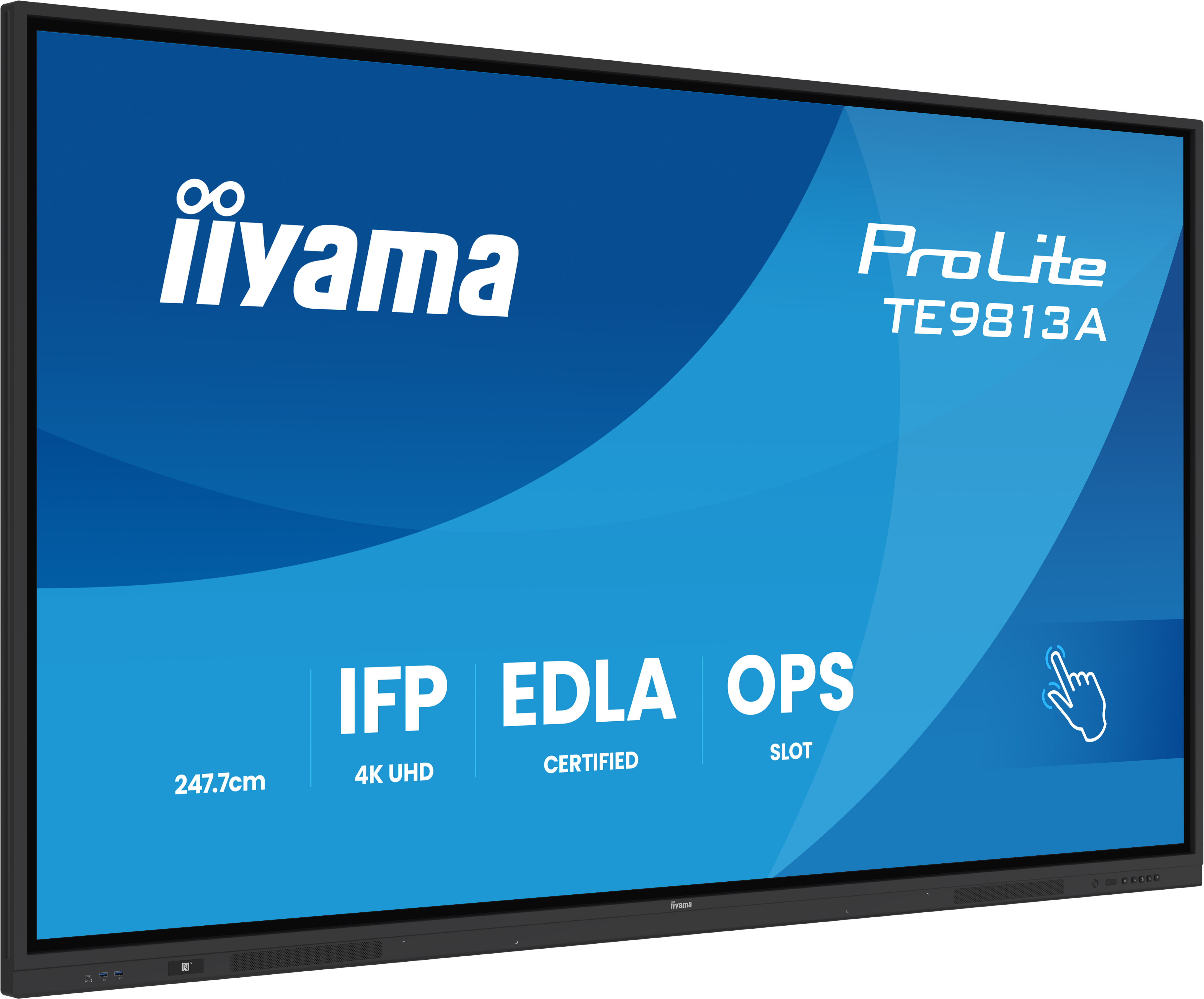 iiyama ProLite TE9813A-B2AG – 98" Interaktives 4K Touch-Display - Google EDLA, Android 14