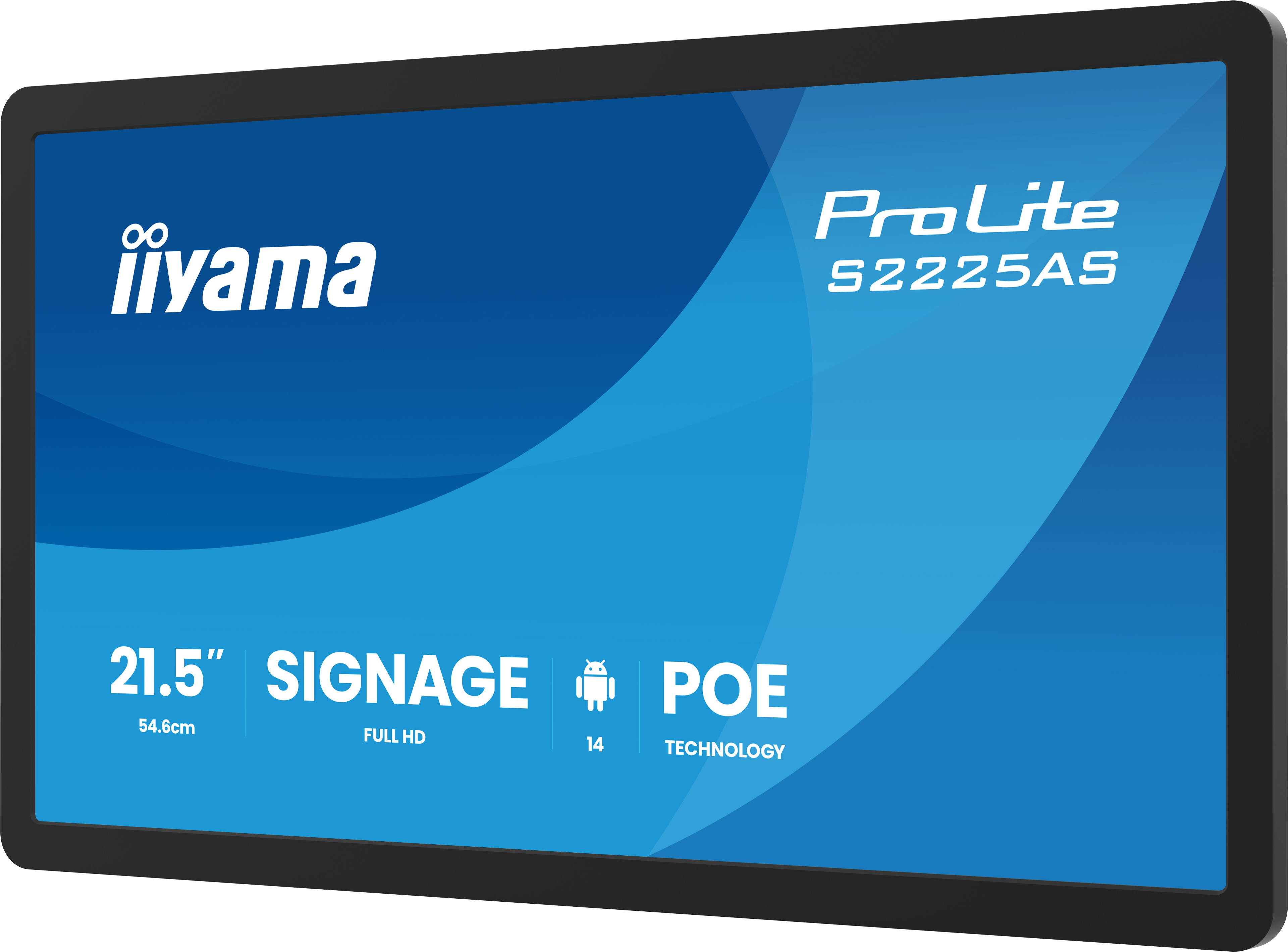 iiyama ProLite S2225AS-B1P - 21,5" Full HD Panel-PC, Android 14, PoE, 24/7 Betrieb