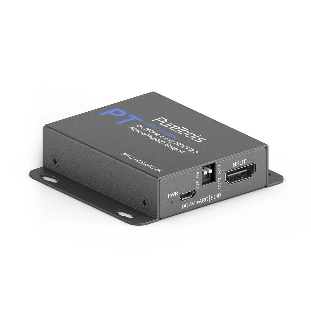 PureTools PT-C-HDEARC-4K - 4K HDMI eARC Adapter - Dolby Atmos, DTS:X, 18 Gbps, Plug&Play
