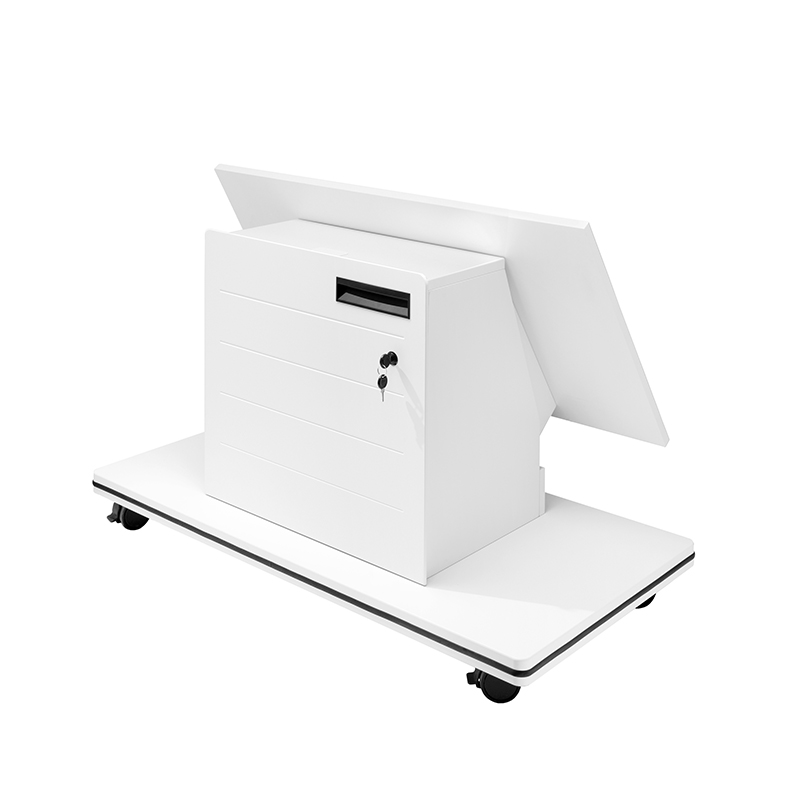 Hagor CON-Line Stage Trolley 55-65" 2736 - Rollwagen für Displays 55-65" - stufenlos neigbar - abschließbar - max. 40 kg - VESA 200x200-400x400 - weiß