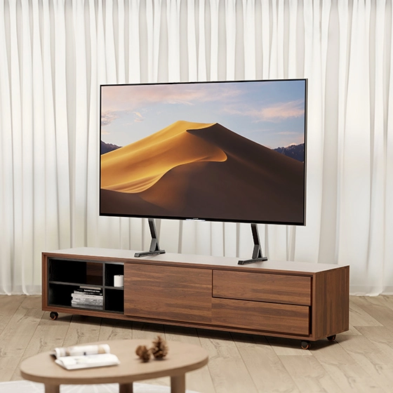 Hagor Tablestand BL XXL - Tischstandfuß für Displays 75-86", VESA 200x200 bis 800x600mm, bis 60kg, Schwarz
