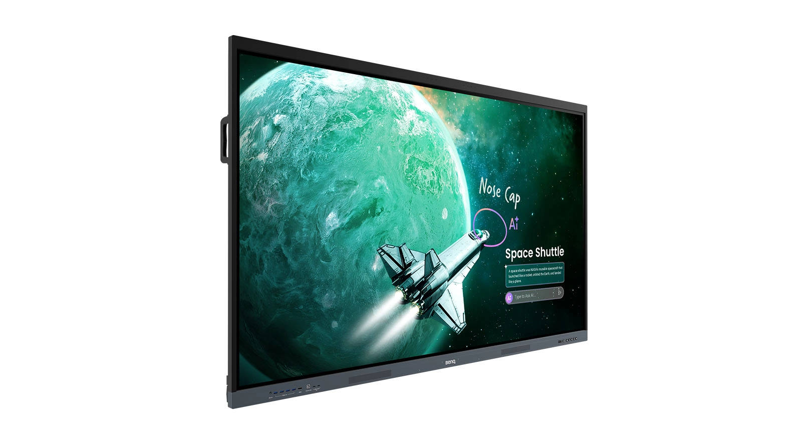 BenQ RE7505E - Interaktives Touch-Display 75 Zoll - 4K UHD - 450 cd/m² - Android 16 EDLA - 40-Punkt-Infrarot-Touch - 2x 20W Audio