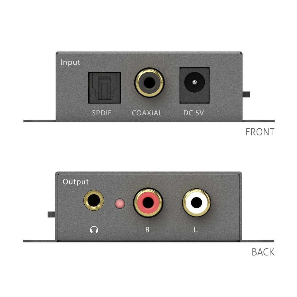 PureTools PT-C-DADM - Digital zu Analog Audio Decoder - Toslink, Koaxial, Dolby Digital 5.1, DTS