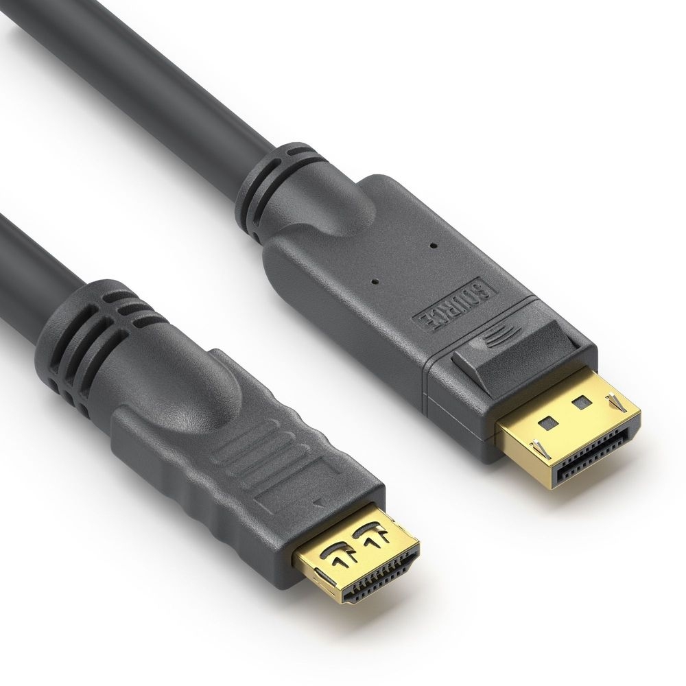 PureLink PI5110-050 - Aktives DisplayPort/HDMI-Kabel - 5 m - 4K 60 Hz - Secure-Lock-System - schwarz