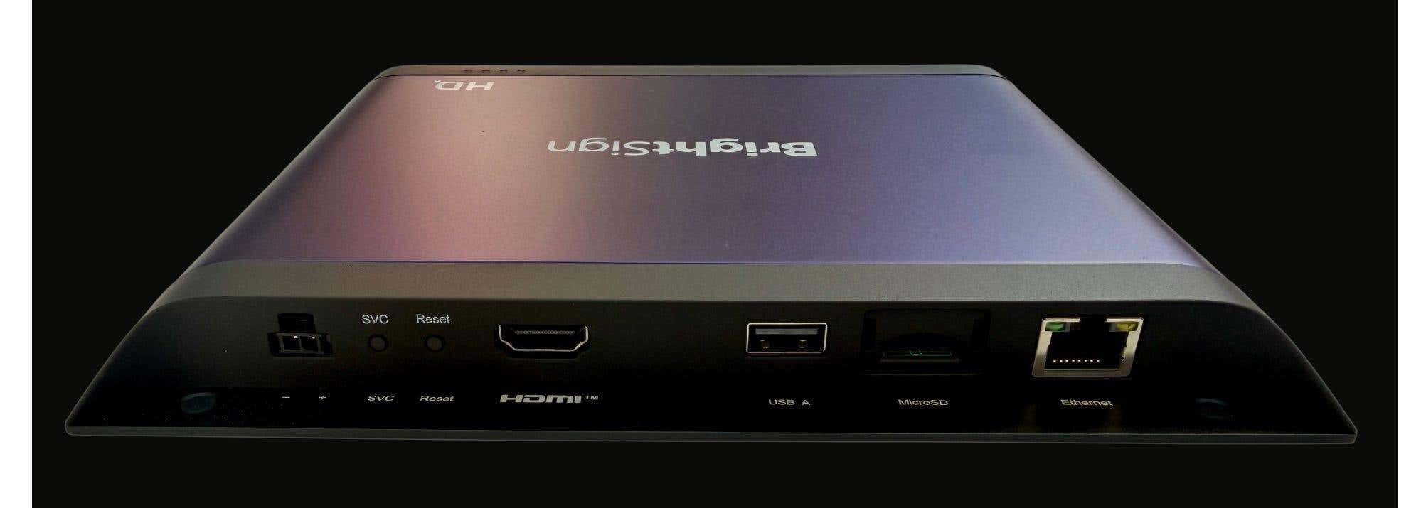 BrightSign HD1026 - 4K Digital Signage Player - 10-bit HDR - USB-A, RS-232, GPIO - BrightSignOS