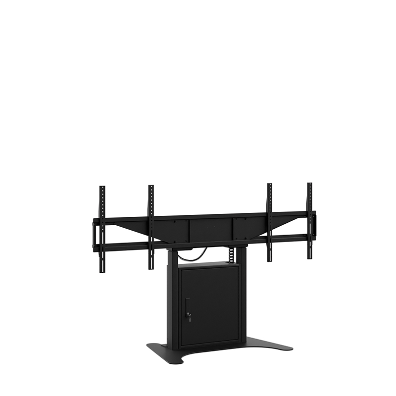 Hagor HP Twin Lift FS-DB 8255 - freistehender motorischer Dual-Display-Lift 2x 46-65" side-by-side - 2x 60 kg - VESA 600x400 - 980 mm Hub - schwarz