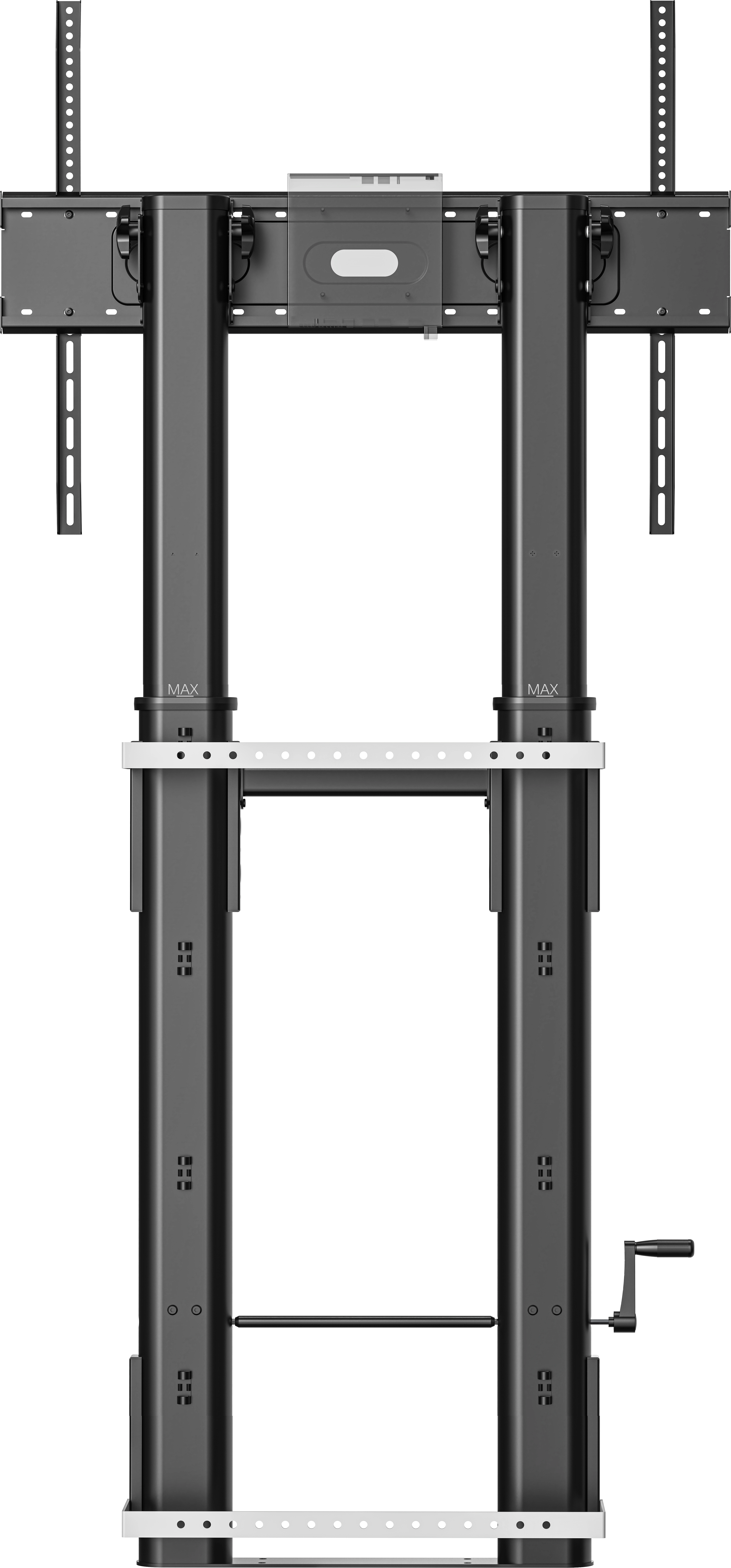 Vision VFM-F26W - Höhenverstellbarer Display Boden-Wandständer, 55-100", 80kg, VESA 800x600, Handkurbel, Schwarz