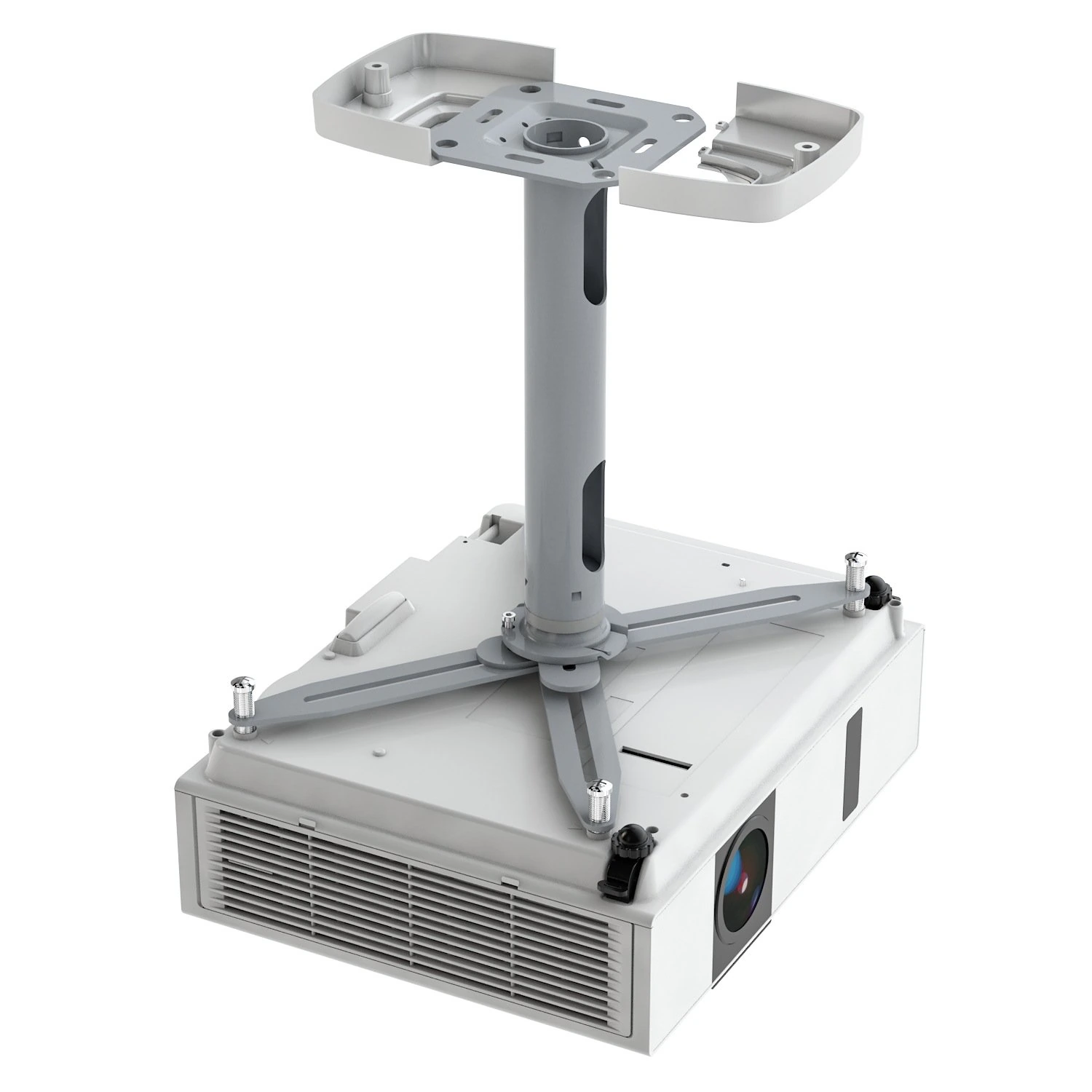 Kindermann Comfort² 30 4000000030 - Beamer-Deckenhalterung 30 cm (fix) - max. 20 kg - TÜV/GS - Silber