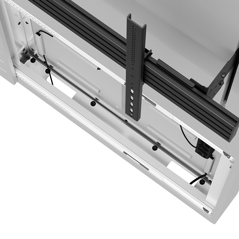 Hagor CON-Line Big W Lift 75-98" 2773 - Medienstele Boden-Wandmontage elektrisch höhenverstellbar - 75-98" - 500mm Fahrweg - Landscape - max. 100 kg - VESA 200x200-800x600 - Weiß