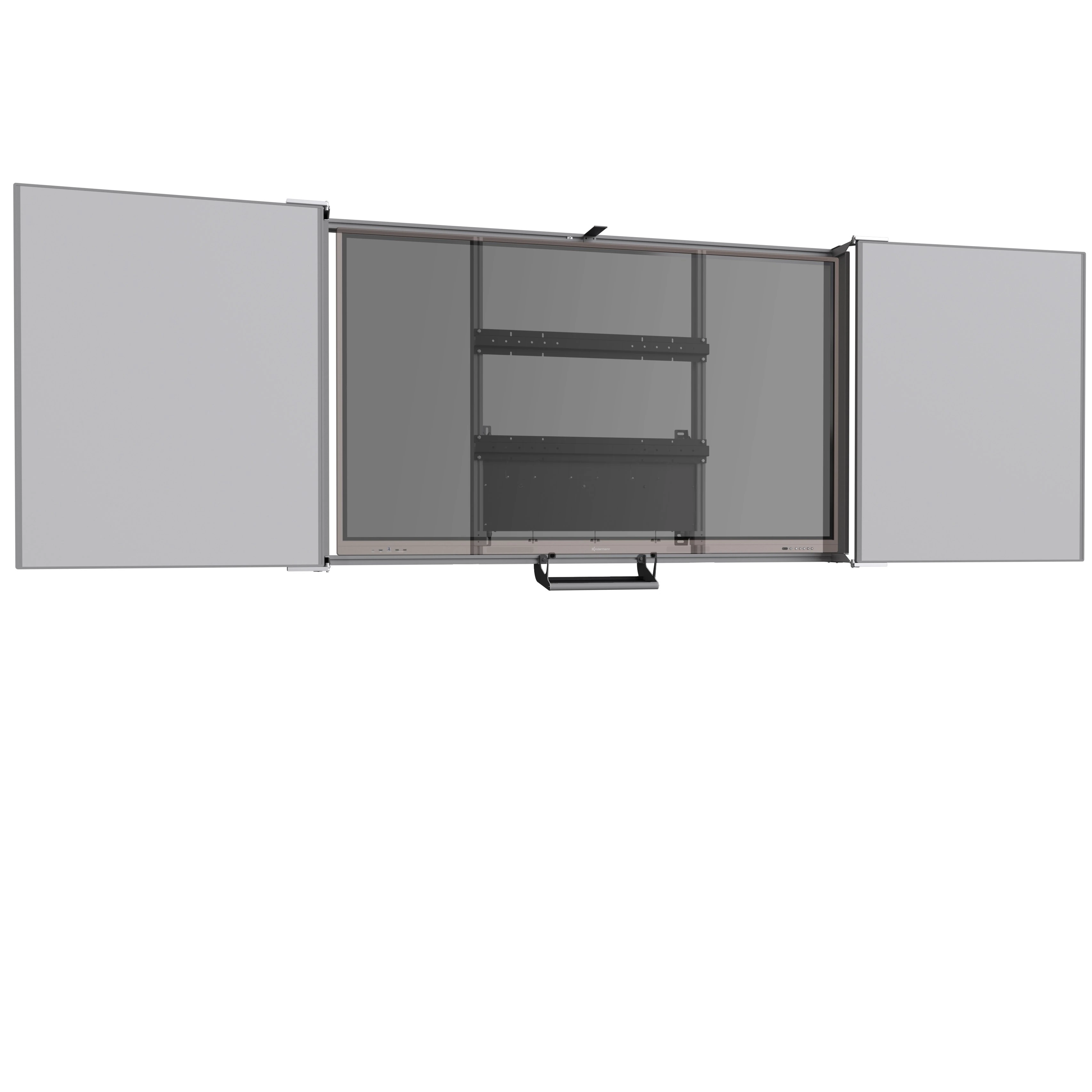 Kindermann DisplayShift² Wings 55-78 4031000500 - höhenverstellbare Wandhalterung mit Tafelflügeln für interaktive Displays bis 86" - TÜV - schwarz