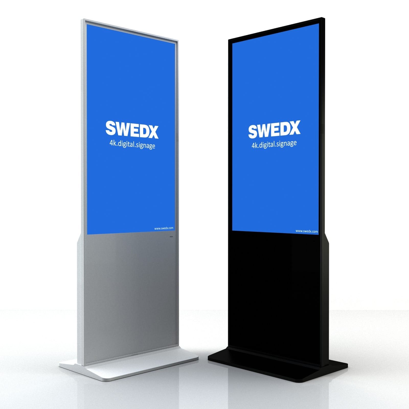 SWEDX Lamina Touch SWLT-50K8-A1-V2 - Touch-Stele 50" Portrait - 4K UHD - 350 cd/m² - 24/7 - Infrarot 10-Punkt-Touch - NO-OS - weiß