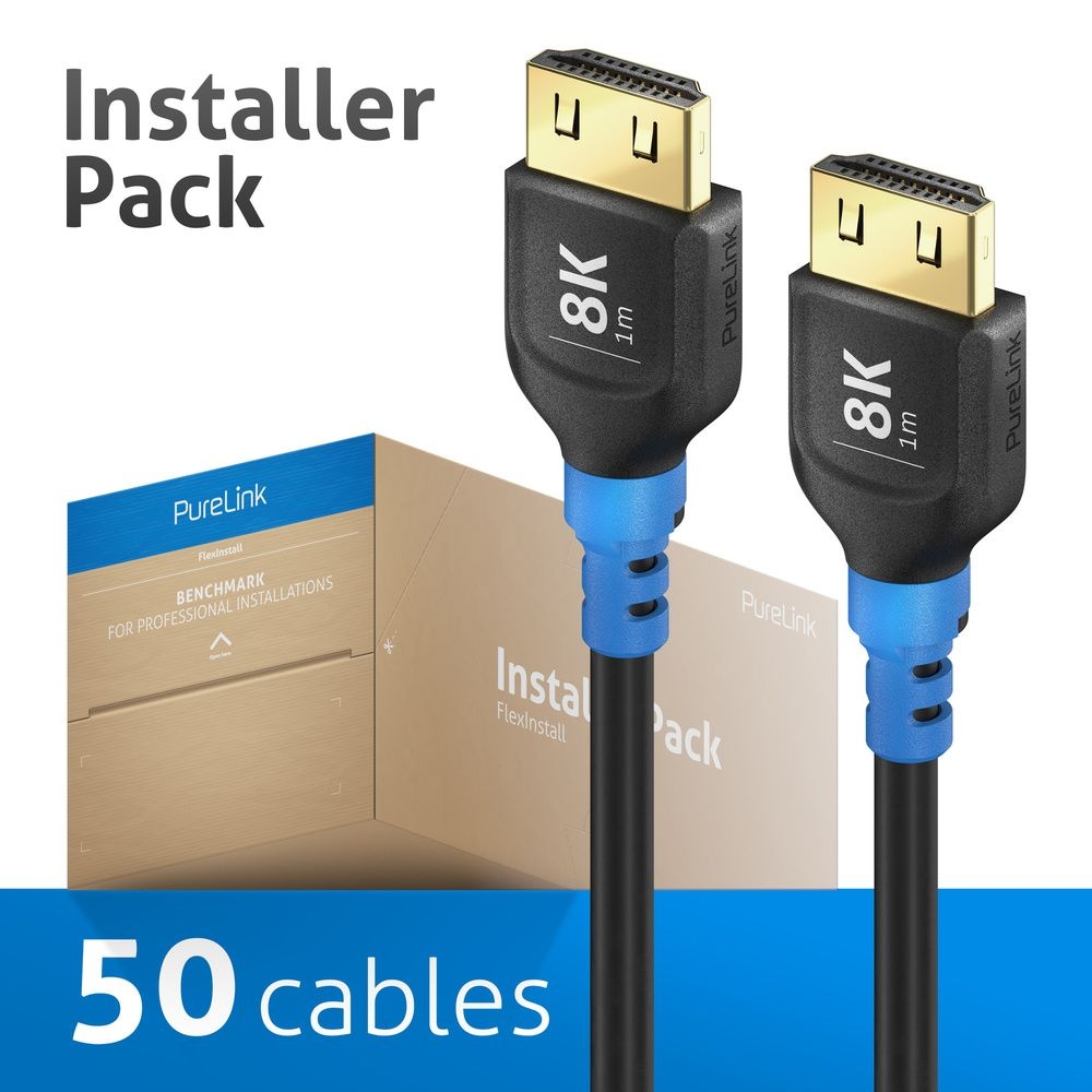 PureLink FI-H100-010-PCK - HDMI Kabel 8K, Installer Pack mit 50 Stück 1 m Kabel