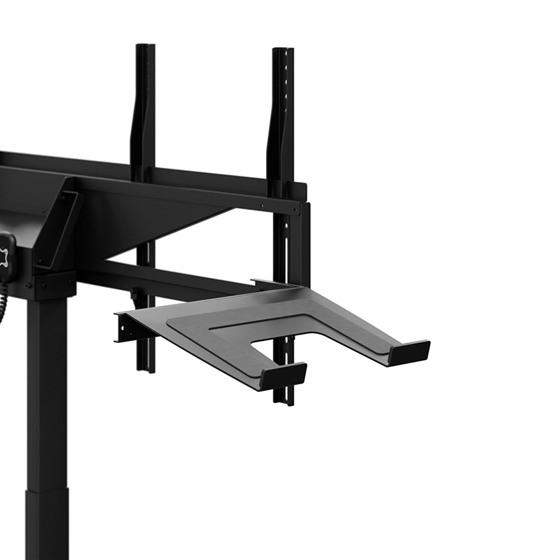 Hagor HP Twin Lift M-DB 8253 - mobiler motorischer Dual-Display-Lift 2x 46-65" side-by-side - 2x 60 kg - VESA 600x400 - 980 mm Hub - schwarz