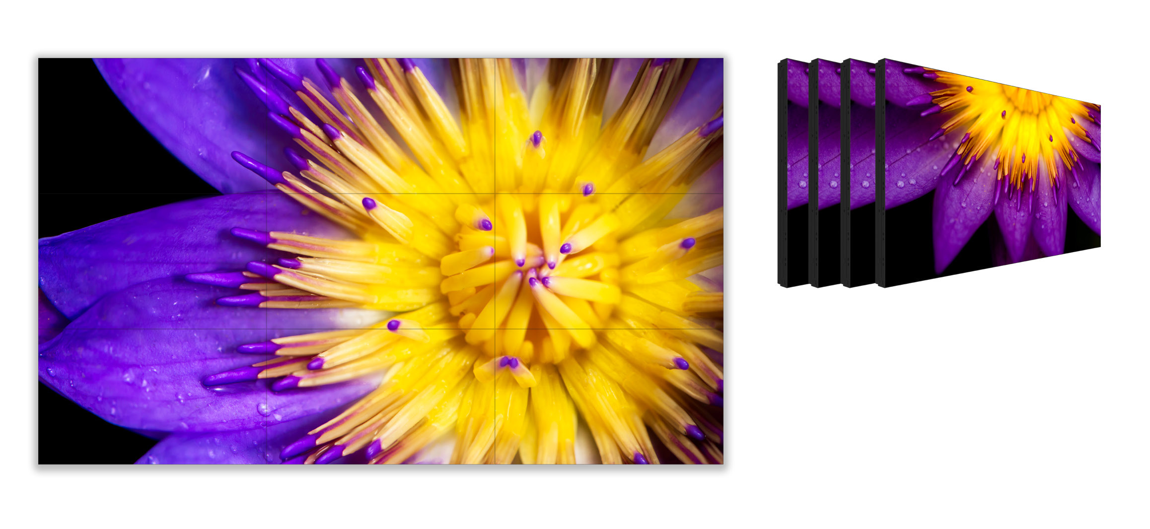Hisense 46VW25E - 46 Zoll Videowall-Display - Full HD - 500 cd/m² - 2,9 mm Rahmen - 24/7 - Android 11 - VESA 400x400 - schwarz