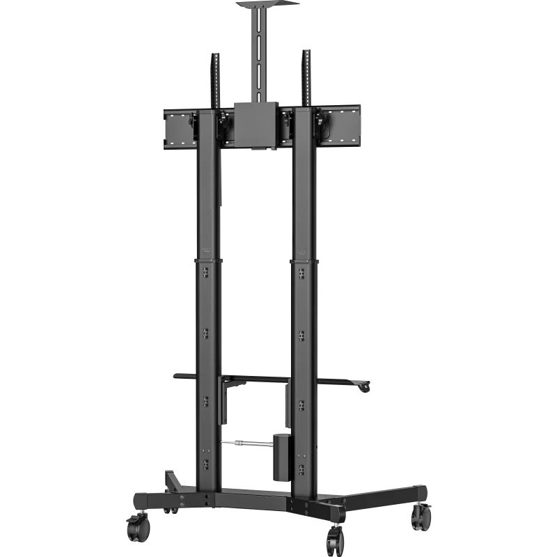Vision VFM-F26M - Display Rollwagen 55-100" - motorisch höhenverstellbar 400 mm - neigbar - Videokonferenzablage - max. 80 kg - VESA 200x200-800x600 - schwarz