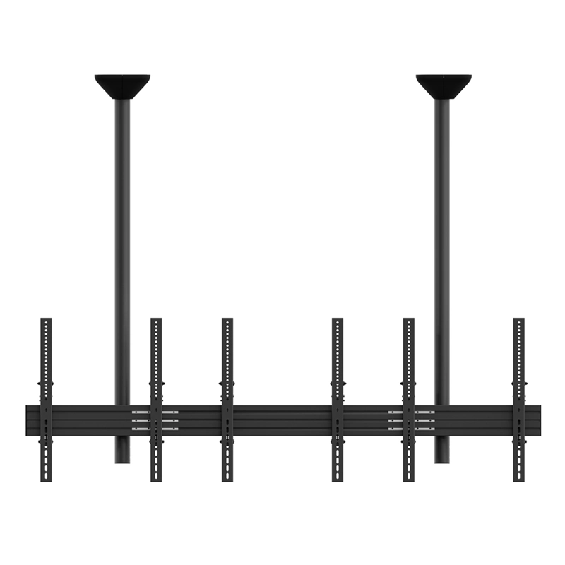 Hagor CPS Menuboard D3P 46-65" - Deckenhalterung 3 Displays Portrait - max. 40 kg je Screen - VESA 400x600 - neigbar - schwarz