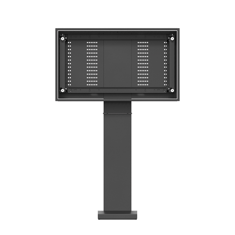 Hagor ScreenOut LG XE4 55" 5877 - Outdoor-Stele für LG 55XE3P-B / 55XE4F - hochwetterfest - Fundamentmontage - Landscape und Portrait - Schwarz