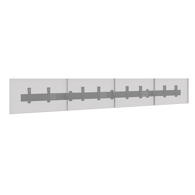 Hagor CPS Menuboard W4L 3321 - Wandhalterung 4x 32-43" - Landscape - neigbar -5°/+15° - max. 50 kg je Display - VESA 200x200 - Schwarz