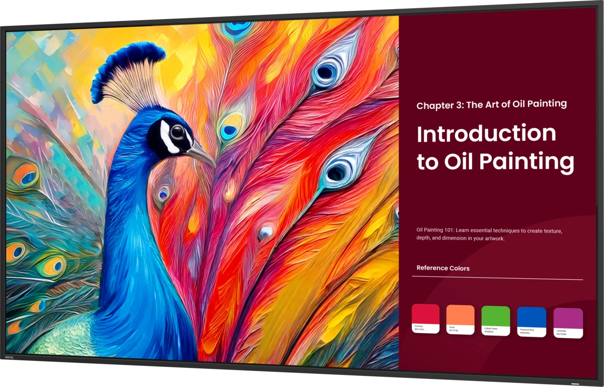 BenQ SH5504 - 55 Zoll 4K Digital Signage Display - UHD IPS - 800 cd/m² - 24/7 - Android 13 - Pantone - VESA 400x400 - schwarz