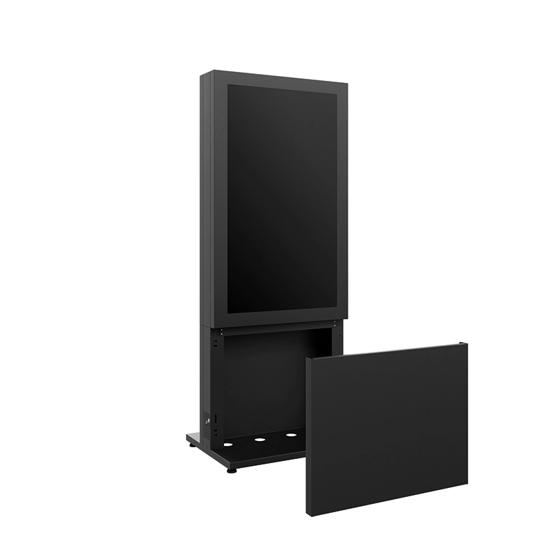 Hagor HP Kiosk 55" FS B2B - Back-to-Back Indoorstele 55" für 2 Displays - Portrait - abschliessbar - Graphit