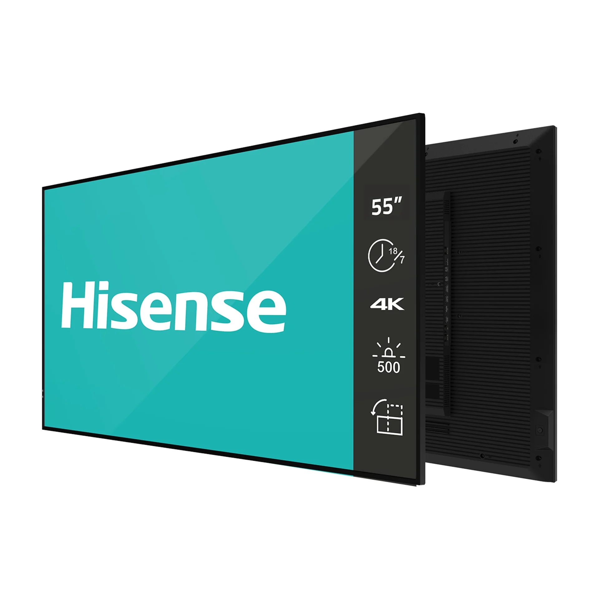 Hisense 55GM50D - 55" Digital Signage Display - 4K UHD - 500 cd/m² - 18/7 - Android 11 - VESA 300x300 - schwarz