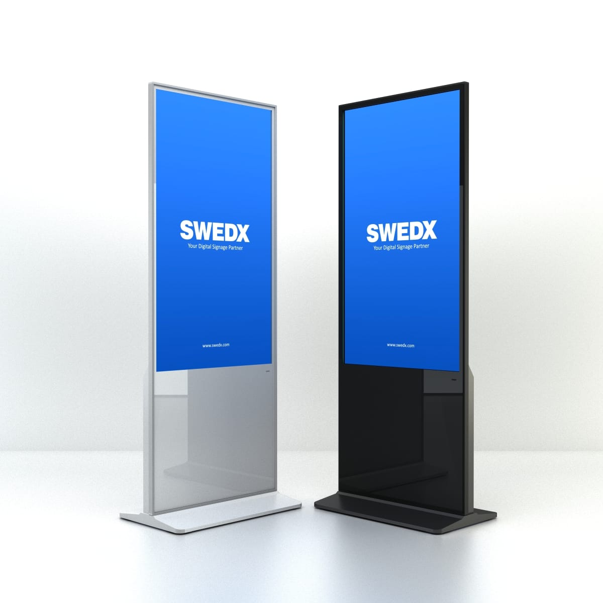 SWEDX Lamina Touch SWLT-55K8-A2-V2 - Touch-Stele 55" Portrait - 4K UHD - 350 cd/m² - 24/7 - Infrarot 10-Punkt-Touch - NO-OS - schwarz