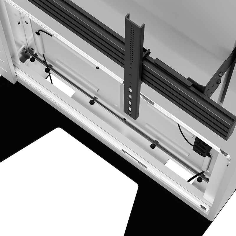 Hagor CON-Line Big M Lift 75-86" 2779 - Medienstele mobil mit Rollen elektrisch höhenverstellbar - 75-86" - 500mm Fahrweg - Landscape - max. 75 kg - VESA 200x200-800x600 - Weiß/Schwarz