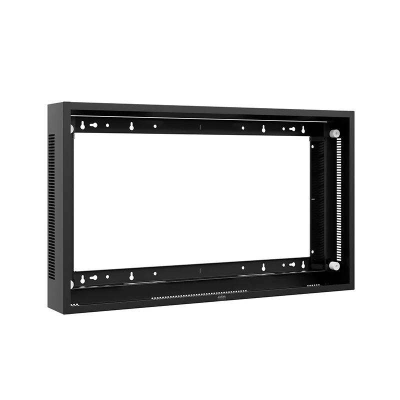 Hagor Cover-Set WH Hisense 55OP90FE 5689 - Umlaufende Abdeckung für Wandhalterung 5688 - hochwetterfest - auch als Outdoorstele nutzbar - Schwarz