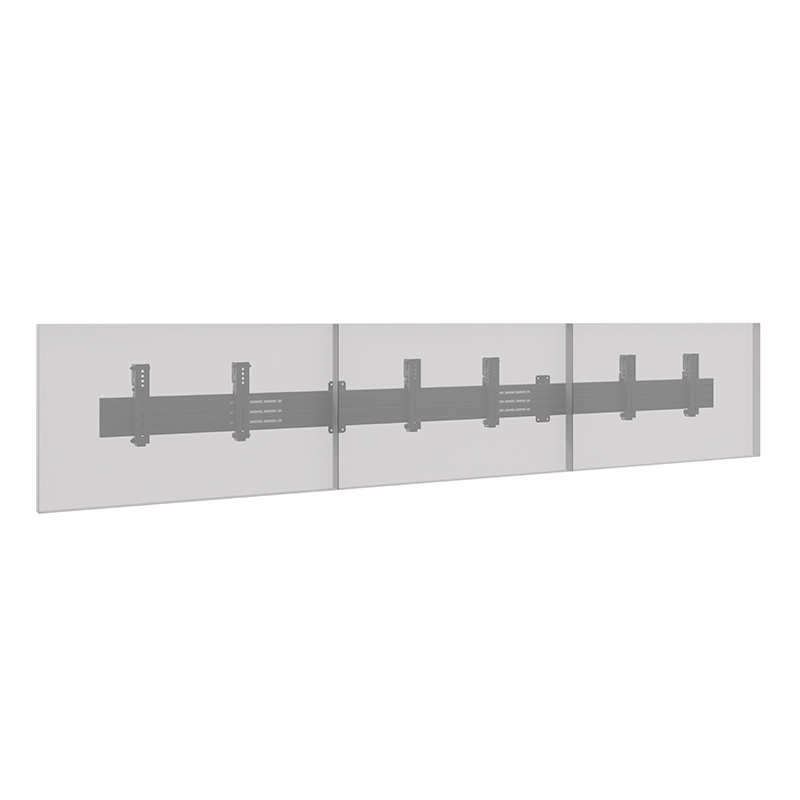 Hagor CPS Menuboard W3L 3320 - Wandhalterung 3x 32-43" - Landscape - neigbar -5°/+15° - max. 50 kg je Display - VESA 200x200 - Schwarz