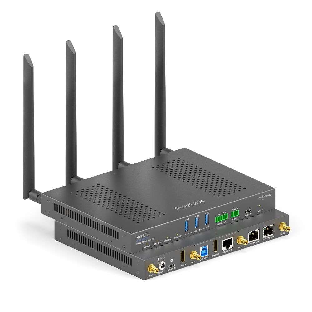 Vuelogic VL-BYOD200 - 4K60 BYOD Präsentations-Umschalter - HDMI und USB-C - HDBaseT-Ausgang - Multi-View - 60 W Power Delivery