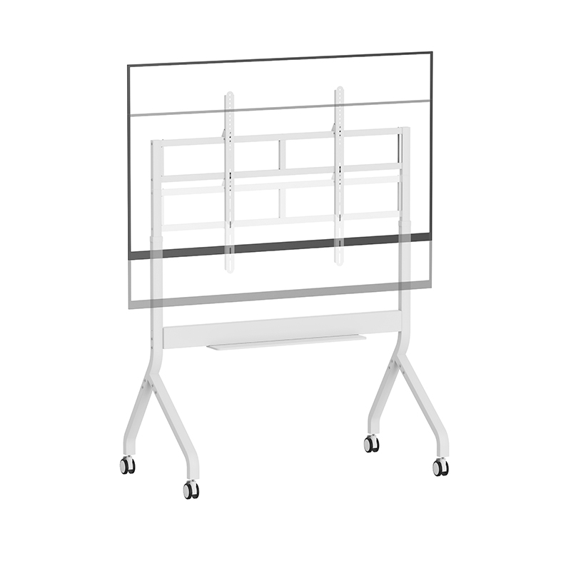 Hagor BrackIT Stand Scandio Moto 8282 - Rollwagen motorisiert 65-98" - Landscape - höhenverstellbar 300 mm - max. 85 kg - VESA 1200x600 - Weiß