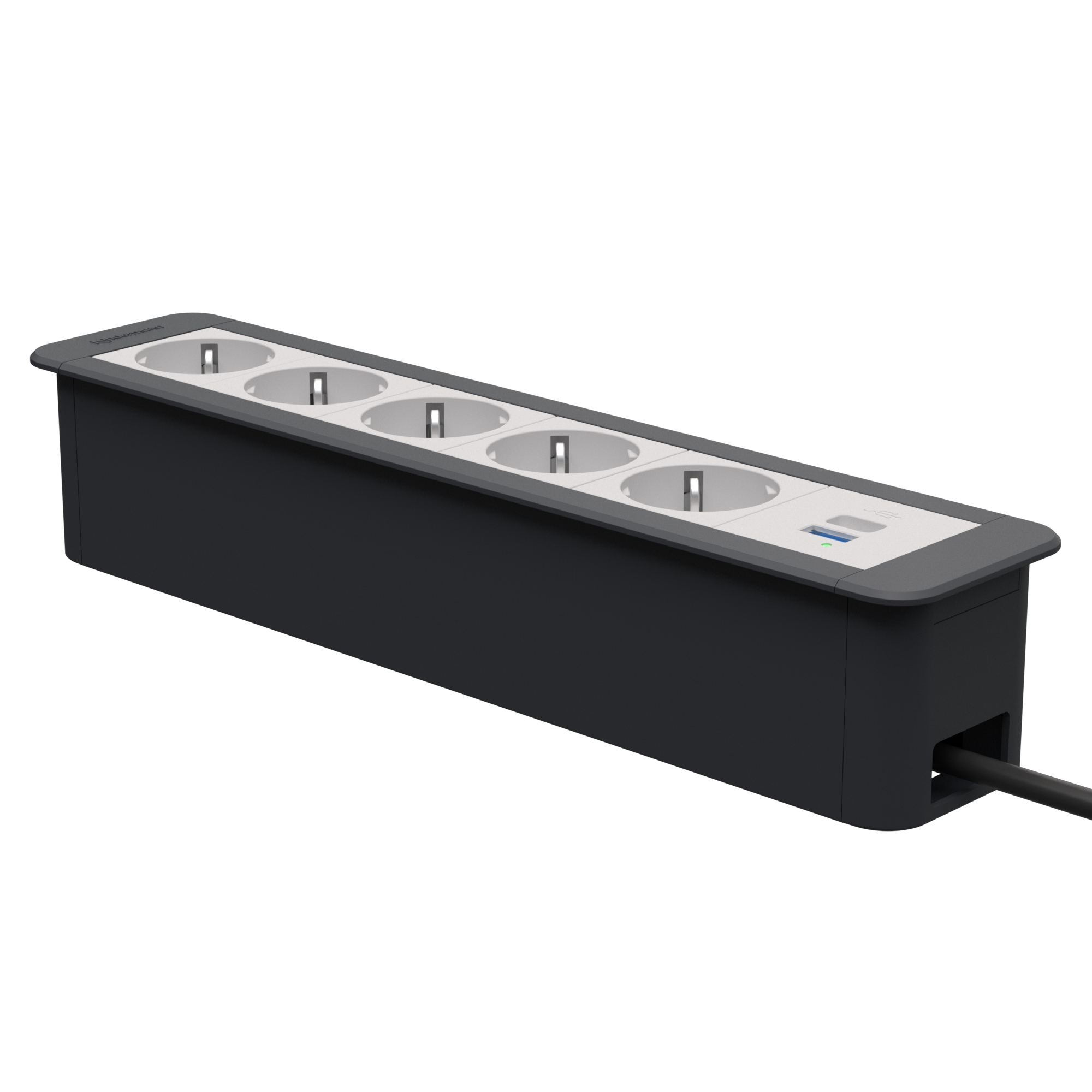 Kindermann CablePort Office frame 6-fach, 5x Strom + 1x USB-A/C