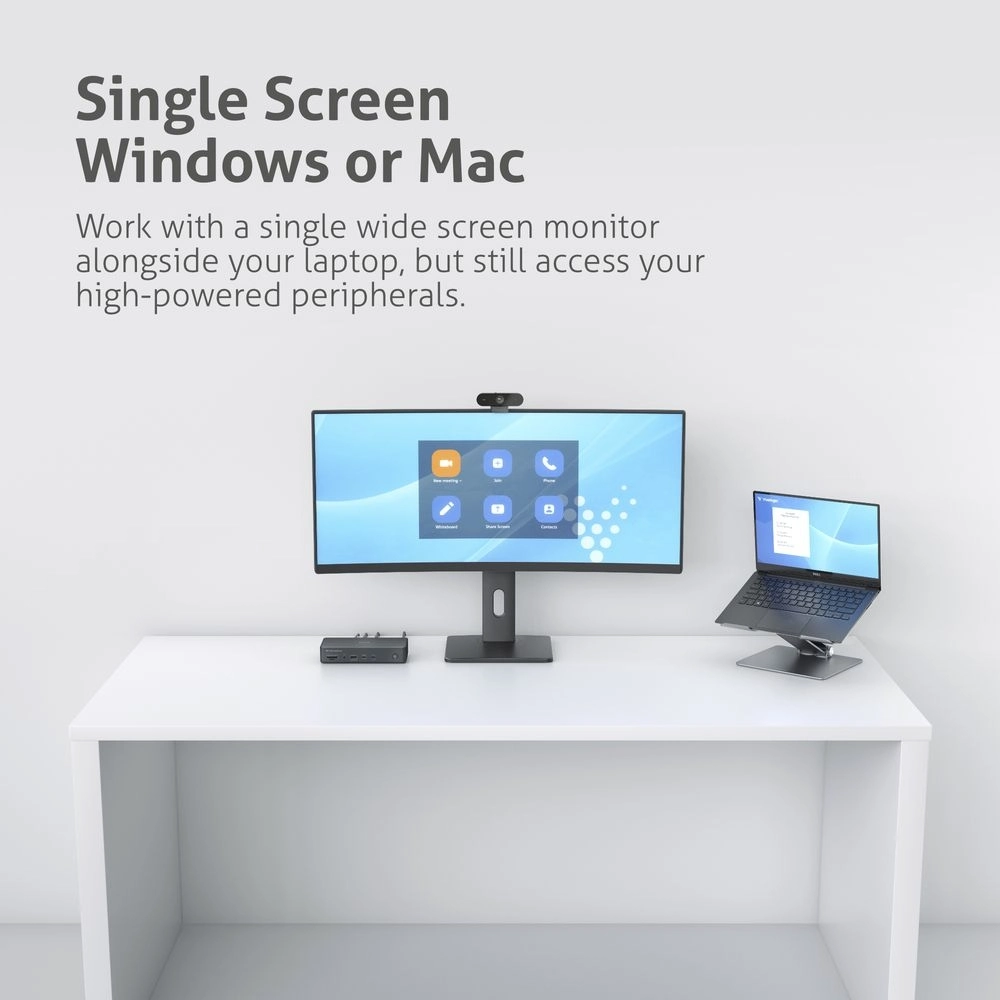 Vuelogic VL-D230DL - 18-in-1 USB-C Dockingstation - DisplayLink - 4 Displays - 4K@60Hz - 100W Power Delivery - USB 3.2 Gen2