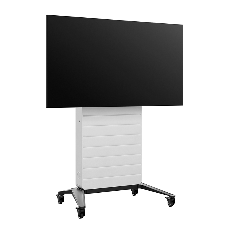 Hagor CON-Line M Lift 55-75" 2813 - Medienstele mobil mit Rollen und elektrischem Lift - 55-75" - Landscape - max. 50 kg - VESA 800x600 - Weiß