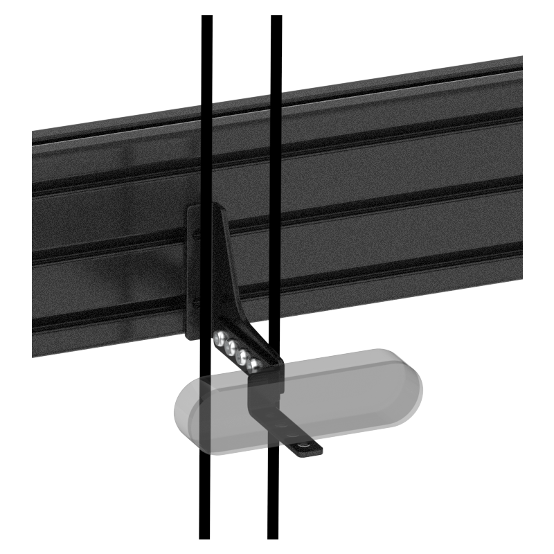Vision VFM-MNU/L2X75 - Menuboard Wandhalterung 2 x 55-75 Zoll Landscape - 120 kg - VESA 600x400 - Schienensystem - Kameraablage