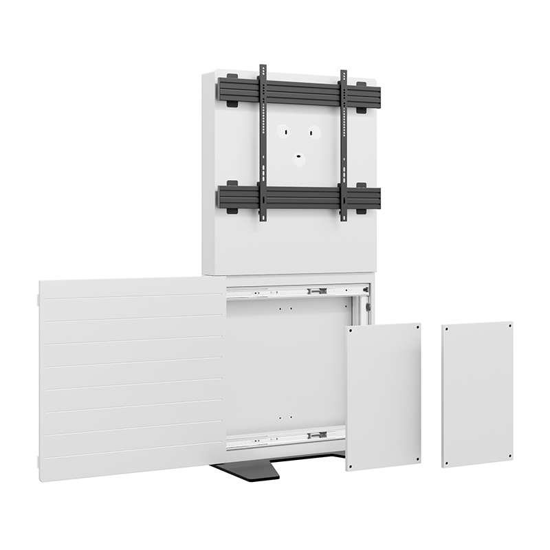 Hagor CON-Line Big FS 75-98" 2768 - Medienstele freistehend breiter Korpus - 75-98" - Landscape - max. 100 kg - VESA 200x200-900x800 - Weiß