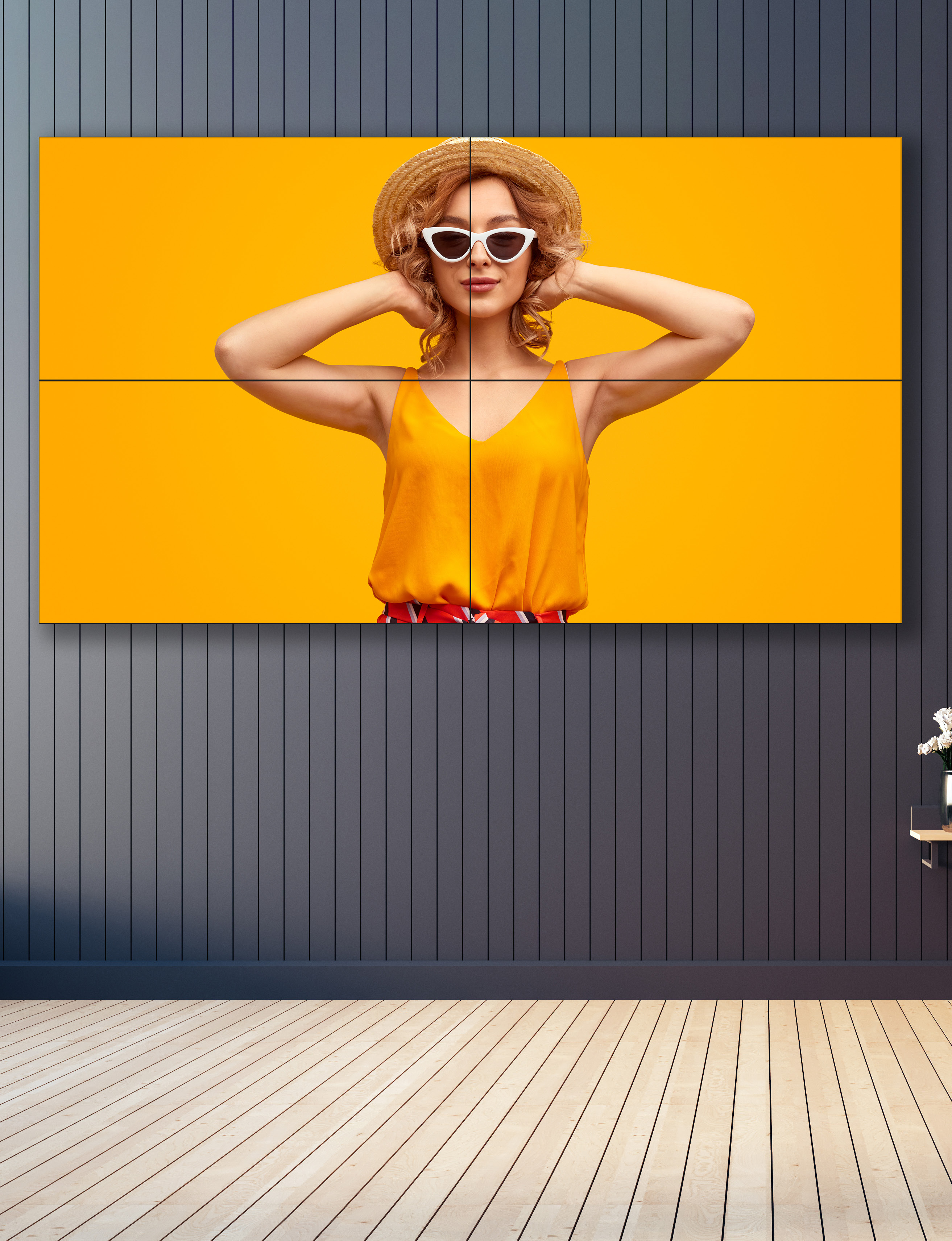 Hisense 55VW25E - 55 Zoll Videowall-Display - Full HD - 500 cd/m² - 2,9 mm Rahmen - 24/7 - Android 11 - VESA 400x400 - schwarz