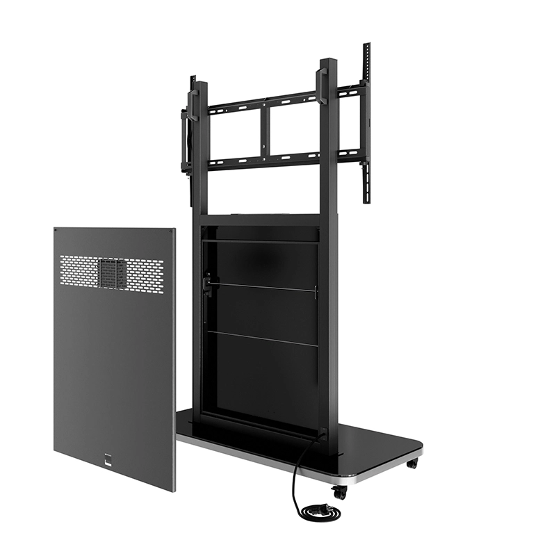 Hagor Pro Tower L Mobiles Standsystem - Display Rollwagen 75-98" - Landscape - neigbar - höhenverstellbar - max. 140 kg - VESA 200x200-900x600 - schwarz