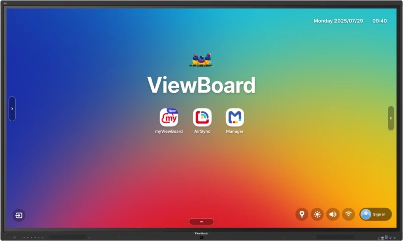 ViewSonic IFP8641-1-1C - Interaktives Touch-Display 86 Zoll - UHD 4K IPS - Android 16 EDLA - 64-Punkt-Touch - 55W 2.1-Audio - VESA 800x600