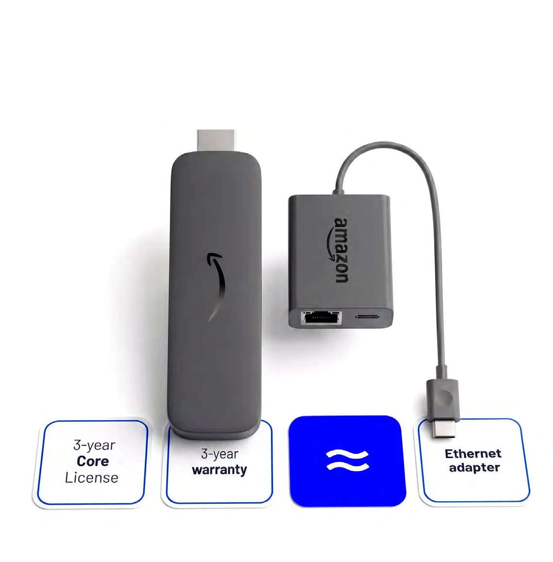 Airtame Go - Screen-Sharing, Digital Signage & Notfall-Alarme - 4K - WiFi 6E - inkl. 3-Jahres-Core-Lizenz & Ethernet-Adapter