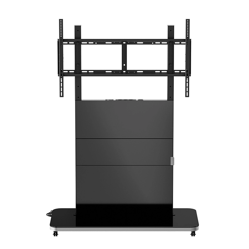 Hagor Pro Tower L Mobiles Standsystem - Display Rollwagen 75-98" - Landscape - neigbar - höhenverstellbar - max. 140 kg - VESA 200x200-900x600 - schwarz