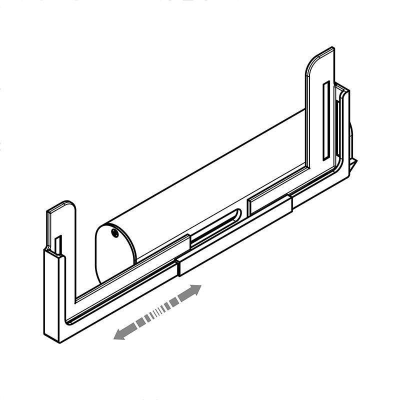 Hagor CON-Line Tabletholder 2882 - Tablet-Halterung seitlich 9,7 bis 12,4" mit USB-A - 310 x 137,5 x 113 mm - Kunststoff schwarz