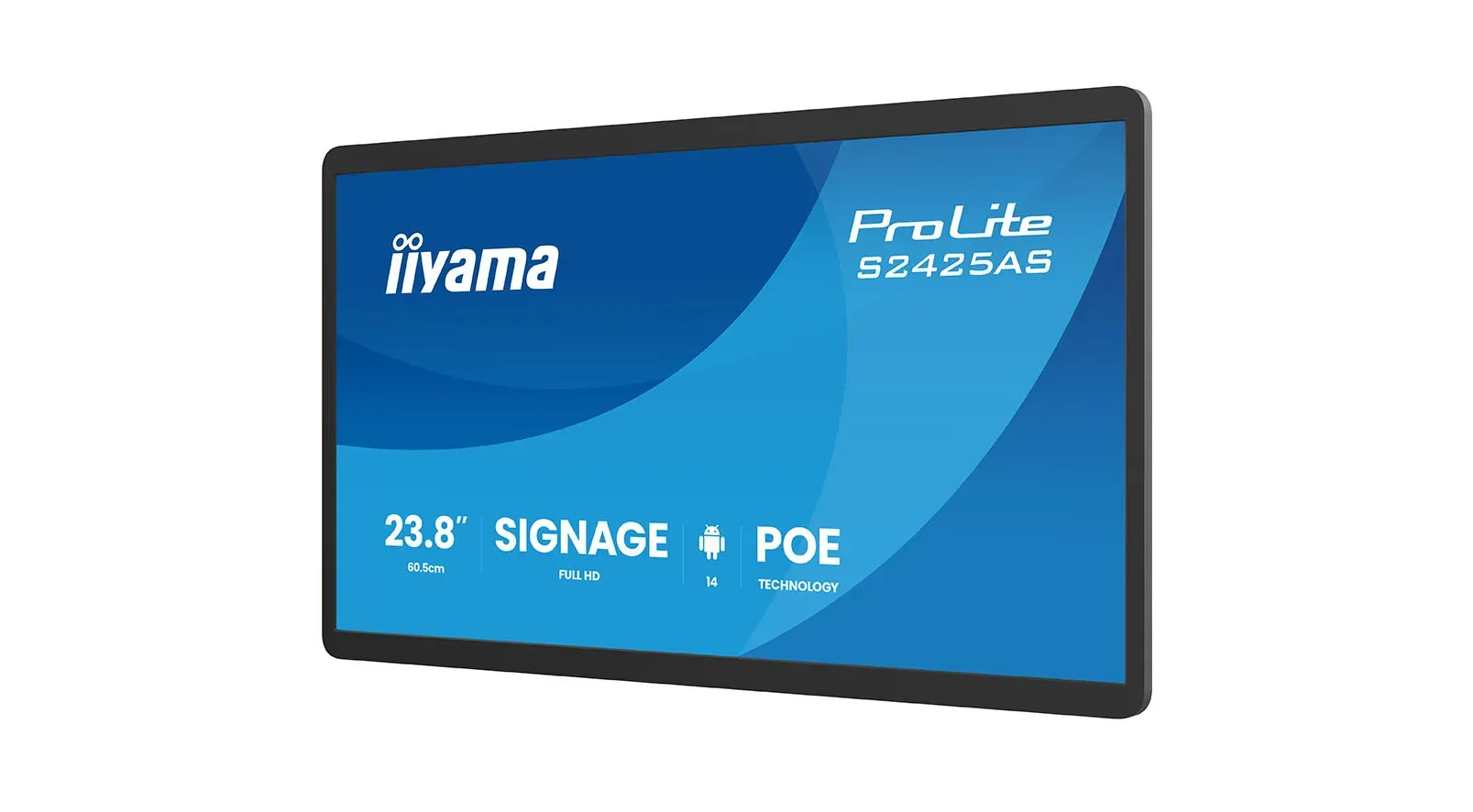 iiyama ProLite S2425AS-B1P - 24" Full HD Panel-PC, Android 14, PoE, 24/7 Betrieb