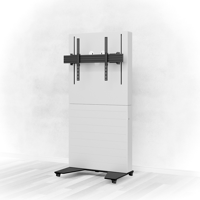 Hagor CON-Line Big M Lift 75-86" 2779 - Medienstele mobil mit Rollen elektrisch höhenverstellbar - 75-86" - 500mm Fahrweg - Landscape - max. 75 kg - VESA 200x200-800x600 - Weiß/Schwarz