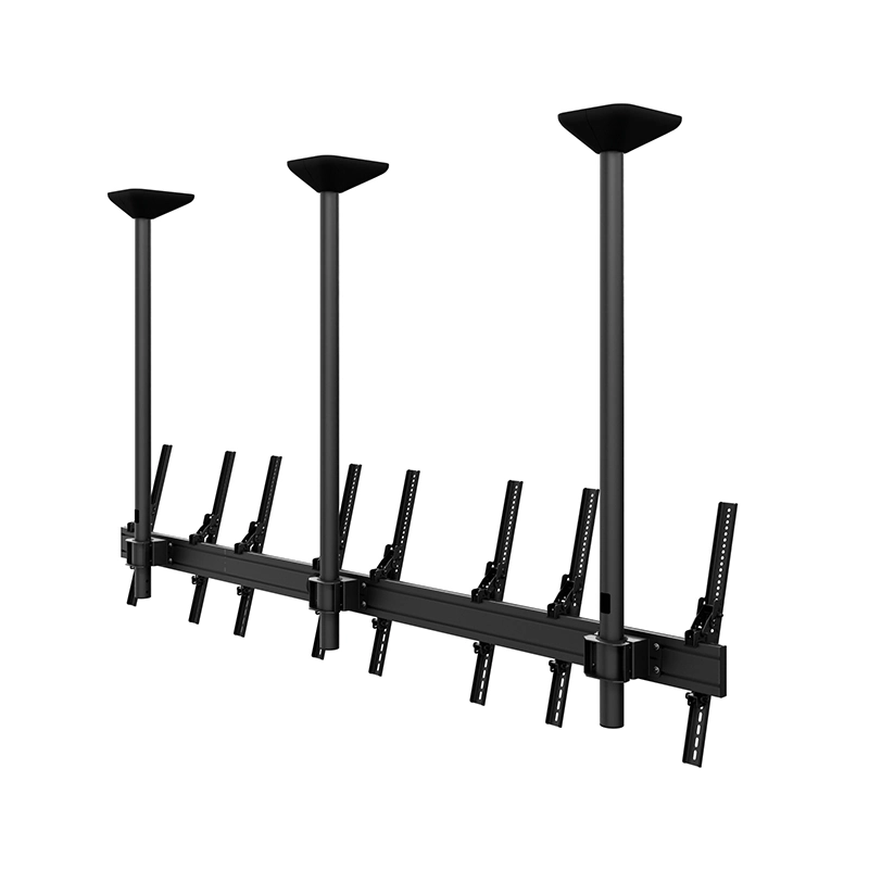 Hagor CPS Menuboard D4P 46-65" - Deckenhalterung 4 Displays Portrait - max. 40 kg je Screen - VESA 400x600 - neigbar - schwarz